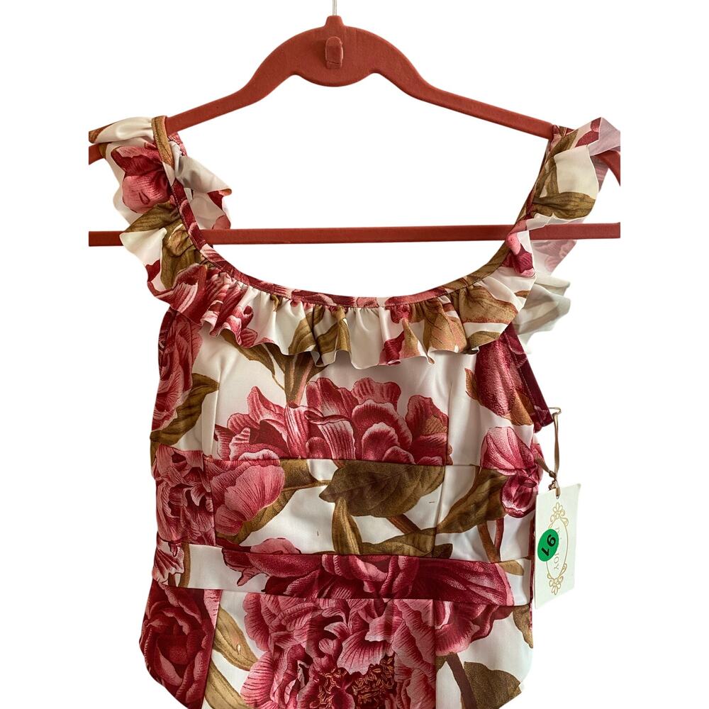Mia Joy EVIE SWIMSUIT IN BOUGAINVILLEA FLORAL M NWT - Picture 4 of 8